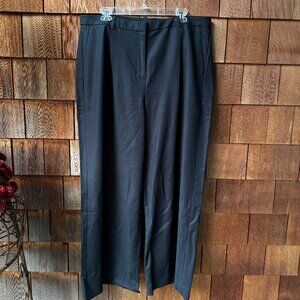 NEW J. Crew Bold Black Essential Wide Leg Pant in Women's 16 Tall